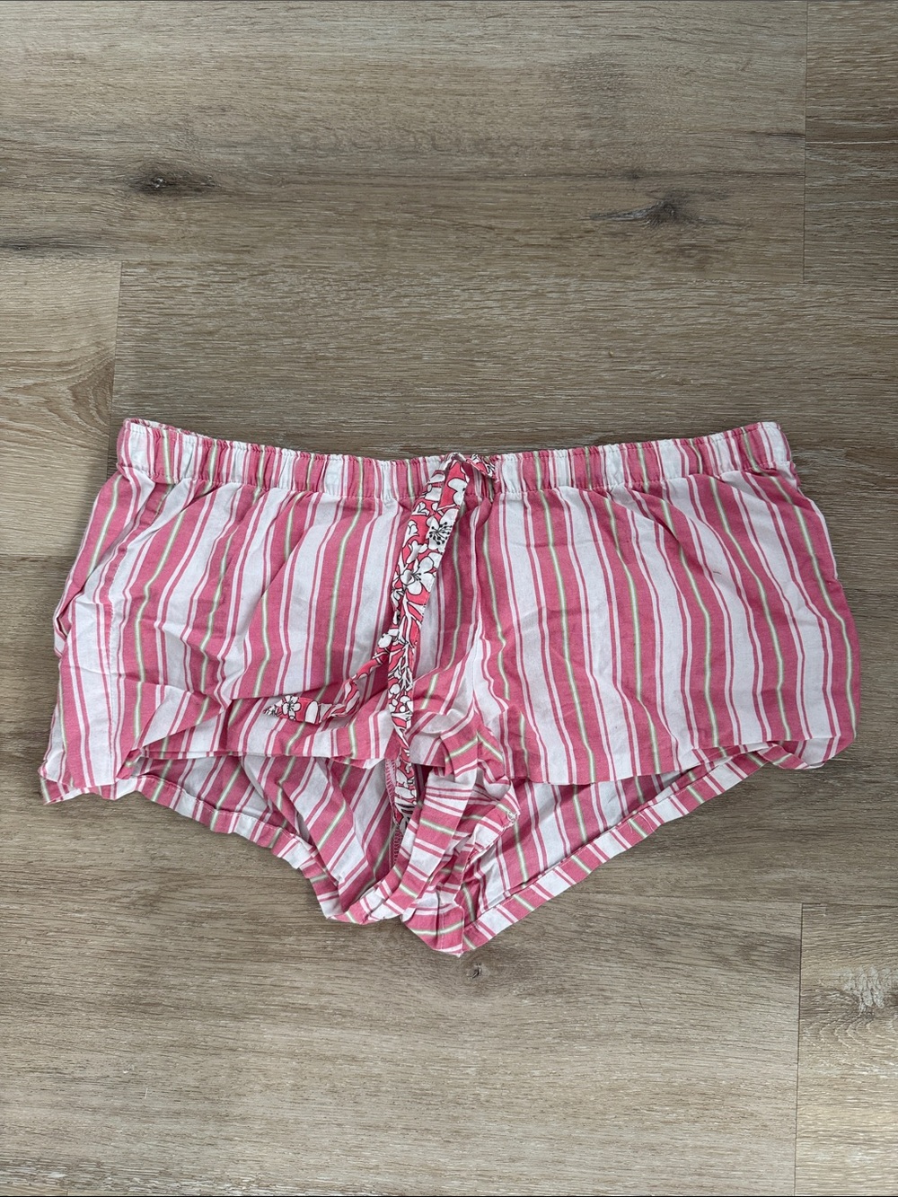 GAP Pink and White Striped Lounge Shorts